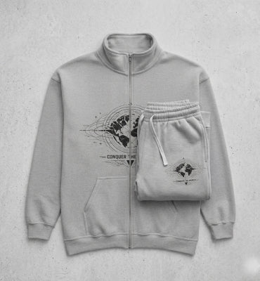 Conquer the world compass design tracksuit